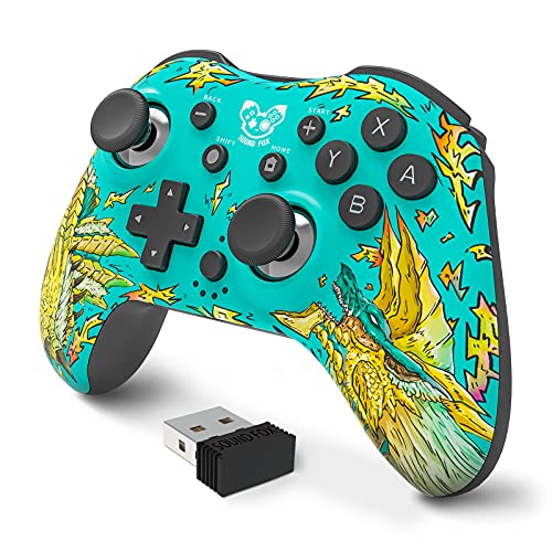 SOUND FOX Wireless Game Controller for Nintendo Switch//Lite/PC, Wireless Pro Gamepad with Magnetic Cover Design Support Vibration/Turbo/Macro/360° Motion Control/Wake/Screenshot Function