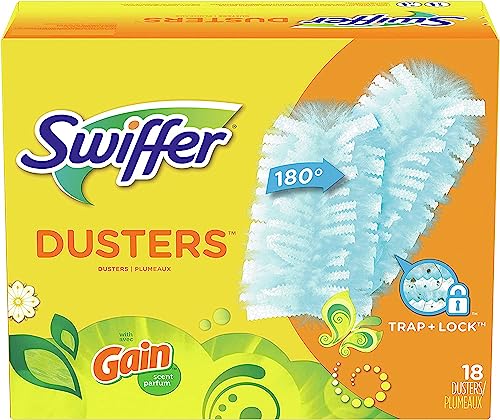 Swiffer 180 Dusters, Ceiling Fan Duster, Multi Surface Refills with Gain Scent, 18 Count