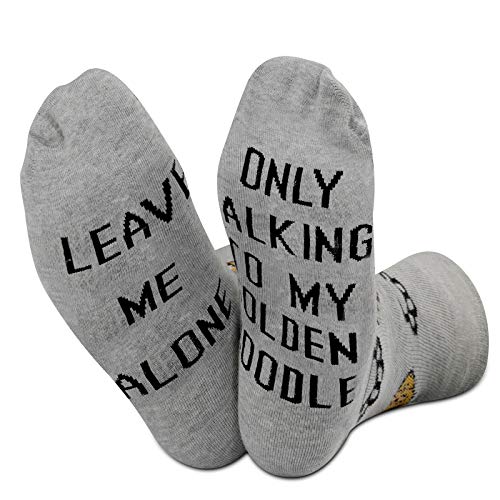 TSOTMO Golden Doodle Dog Pet Lover Socks Leave Me Alone Only Talking To My Golden Doodle Today Socks Gift for Dog Lover（Doodle Socks