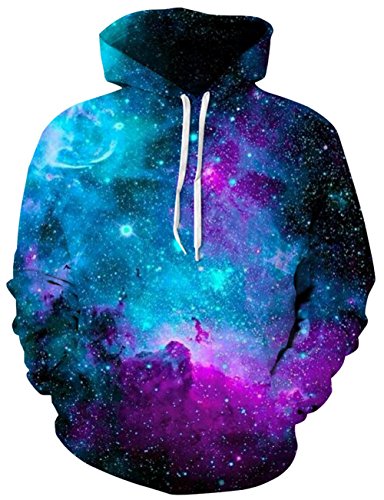 Goodstoworld Cool Sweatshirt Mens 3D Blue Galaxy Printing Hoodie Womens Long Sleeve Warm Cool Graphic Hoodie Hoody Drawstring Holiday Jumper Teen Boy Jacket Coat Top