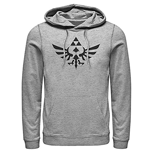 Nintendo Men's Triumphant Triforce- P/O Hoodie Hoodie, Medium, Athletic Heather