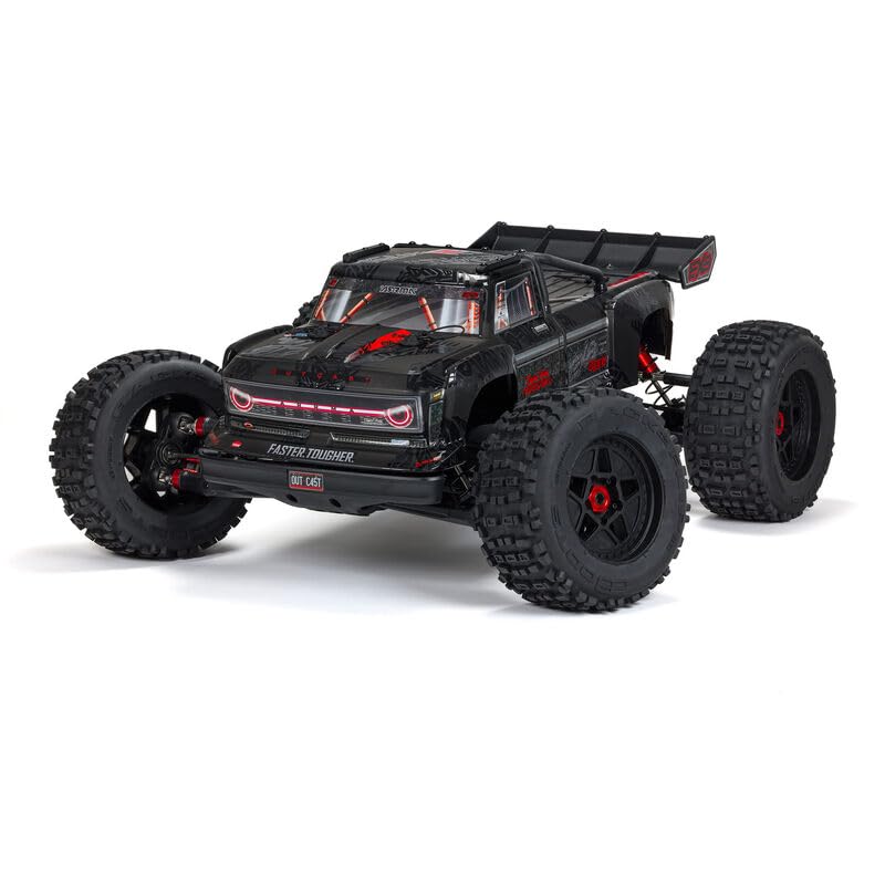 ARRMA RC Truck Outcast 4X4 8S BLX 1/5 Stunt Truck Black RTR(Transmitter and Receiver Included, Battery and Charger Not Included) ARA5810V2T1