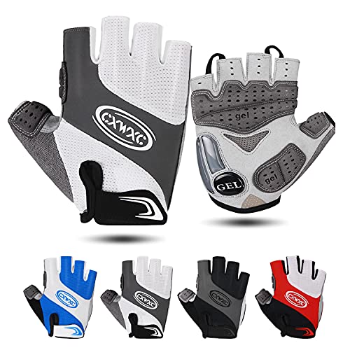 CXWXC Cycling Gloves for Men Women - Breathable Gel Road Mountain Bike Riding Gloves - Anti-Slip Half Finger Glove for Fitness Cycling Training Outdoor Sports