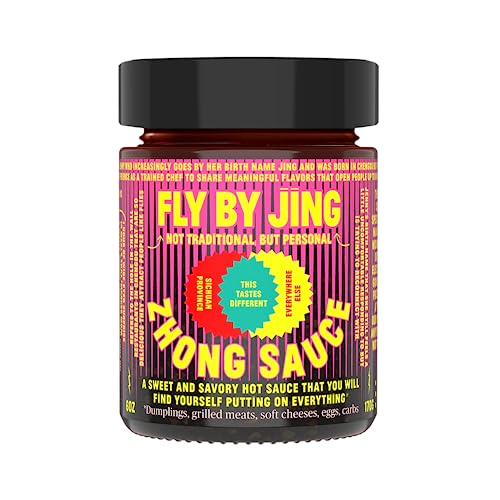 FLYBYJING Spicy Sweet Chili Sauce - Perfect for Noodles, Meats, Veggies, and Dumplings - All-Natural and Vegan Zhong Sauce, Use as Marinade and Glaze, 6oz (Pack of 1)