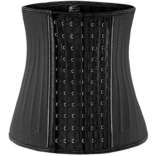 ECOWALSON Waist Trainer for Women Corset Cincher Body Shaper Girdle Trimmer with Steel Bones Extender