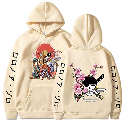 Sybnwnwm Anime One Piece Hoodies ACE Luffy Roronoa Cosplay Sweatshirt White Beard Pirate Merch Gift Pullovers Tops