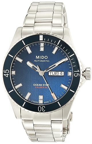 Mido Ocean Star 200 - Swiss Automatic Watch for Men - Blue Dial - Case 42.5mm - M0264301104100