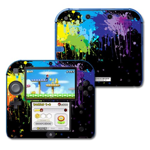 MightySkins Skin Compatible with Nintendo 2DS - Splatter | Protective, Durable, and Unique Vinyl Decal wrap Cover | Easy to Apply, Remove, and Change Styles | Made in The USA