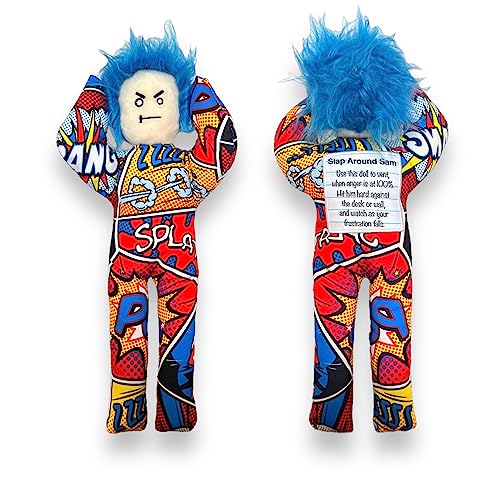 AVINITI Funny Gag Gift - Stress Relief - Slap Around Sam Doll - for Friends, Co-Worker, Men, Women, Husband, Wife, Girlfriend, Boyfriend (Boombastic Pop)