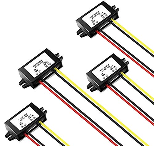 Magnolian 4 Pack High Efficiency DC/DC Converter 12V Step Down to 9V 2A 18W Power Supply Module,Waterproof