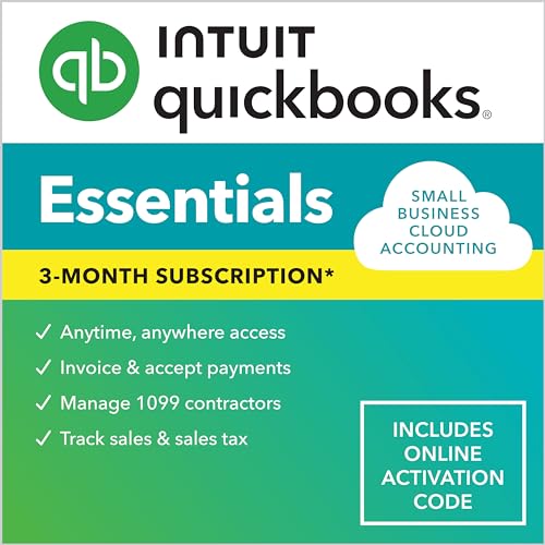 Intuit QuickBooks Online Essentials 2024 3-Month Subscription [PC/Mac Online Code]