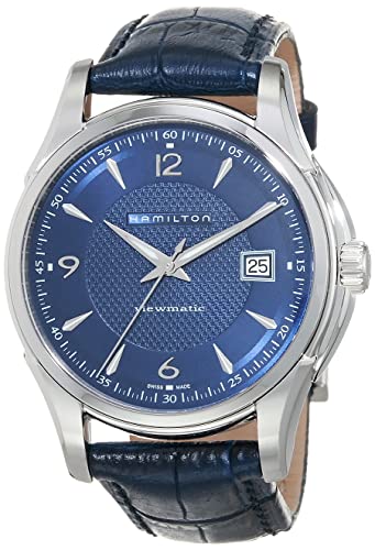 Hamilton Watch Jazzmaster Viewmatic Swiss Automatic Watch 40mm Case, Blue Dial, Blue Leather Strap (Model: H32515641)