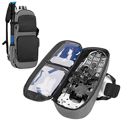 DSLEAF Snow Shoes Bag Fits 19”-25” Snowshoes, Snowshoes Backpack with Pockets for A Pair of Poles and Other Accessories, Easy to Carry with Shoulder Strap and Handle (Patent Design) Bag Only