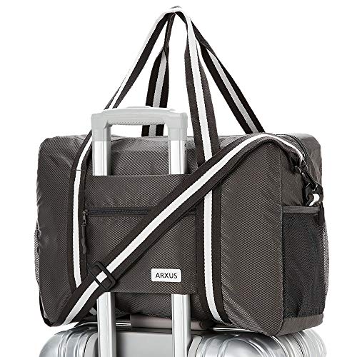 Arxus Travel Lightweight Waterproof Foldable Storage Carry Luggage Duffle Tote Bag (Grey)