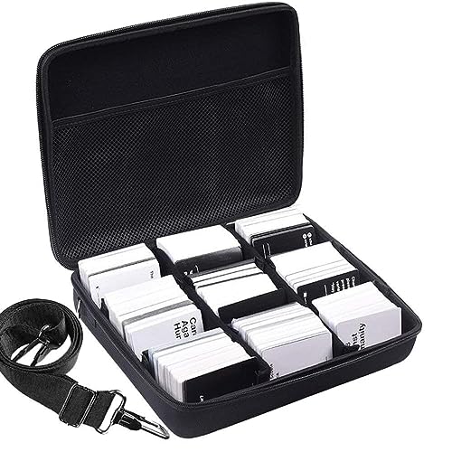 PAIYULE Large Football Card Game Case Storage Holder for 2500+ Cards, Fits for Main Card for C. A. H, Baseball Basketball Sport Card Box for PM TCG, for TMG,and More Card Games-(Bag Only)(Black)