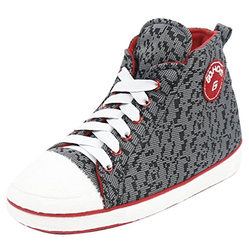 Home Slipper Men's Slip On House Slipper Boots Adult Winter Thermal Warm Non-Slip Indoor Sneaker Slippers,Dark Grey,US 11