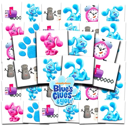 Blue's Clues Tattoos Party Favors Bundle ~ 70+ Perforated Individual 2x2' Blue's Clues Temporary Tattoos (Blue's Clues Party Supplies Made in U.S.A.)