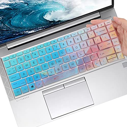 Keyboard Cover for HP EliteBook 840 G7 G8 14' Notebook, HP EliteBook 845 G7 G8 14' HP EliteBook 840 845 G7 G8 Laptop Keyboard Protector Skin (Not fit HP EliteBook 840 845 G5 G6 G9 G10)-Colorful