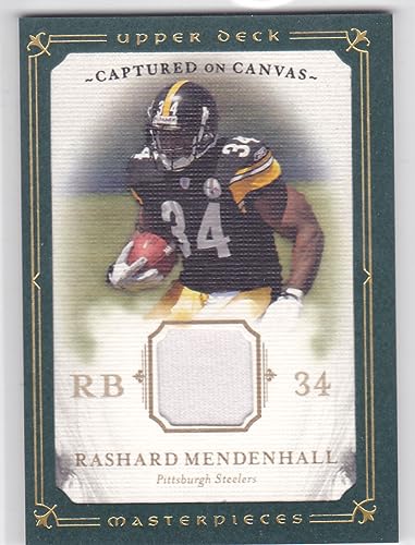 2008 UPPER DECK MASTERPIECES RASHARD MENDENHALL CAPTURED ON CANVAS JERSEY