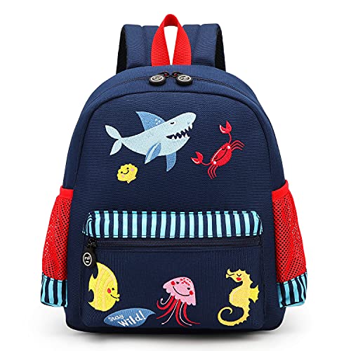 willikiva Cute Zoo Little 3d Backpack Kids Backpack for Boys and Girls Toddler Backpack Waterproof Preschool(Ocean World)