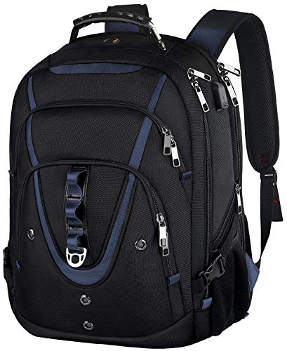 17.3 Laptop Backpack for Men Women, Extra Large Travel laptop Backpack with Rain Cover, TSA Friendly Flight Approved with RFID Anti Theft Pocket and USB Charger Port, Water Resistant School BookBag