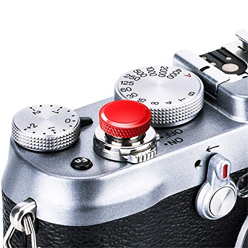 JJC Soft Camera Shutter Release Button Cap for Fujifilm X100VI X-T5 X-T30 II X-T20 X-T10 X-E4 X-T4 X-T3 X-T2 X-Pro3 X-Pro2 X-Pro1 X100V X100F X100S X-E3 for Sony RX10 IV III II RX1RII RX1R RX1 Red