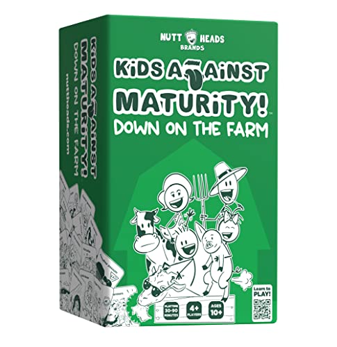 Kids Against Maturity: Card Game for Kids and Families, Super Fun Hilarious for Card Game for Family Party Game Night | Farm Edition