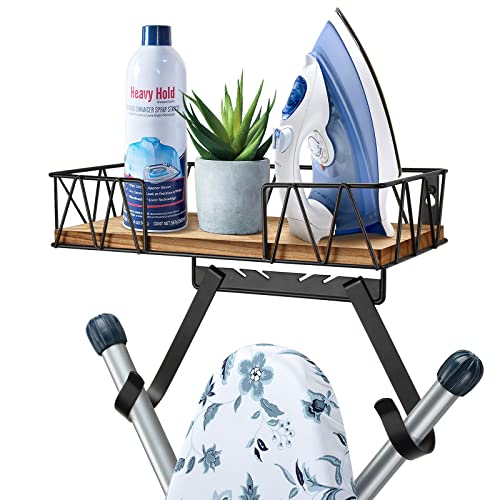 TJ.MOREE Ironing Board Hanger Wall Mount - Laundry Room Iron and Ironing Board Holder Laundry Room Decor Organization and Storage (T&V Shaped)