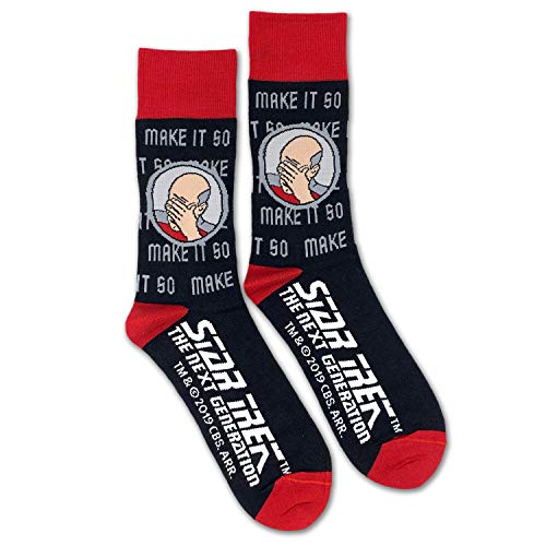 Star Trek: The Next Generation Facepalm Officially Licensed Unisex Crew Socks - One Size Fits Most