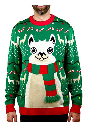 Tstars Llama Ugly Christmas Sweater Men Women Unisex Holiday Xmas Couples Sweaters Small Multicolor