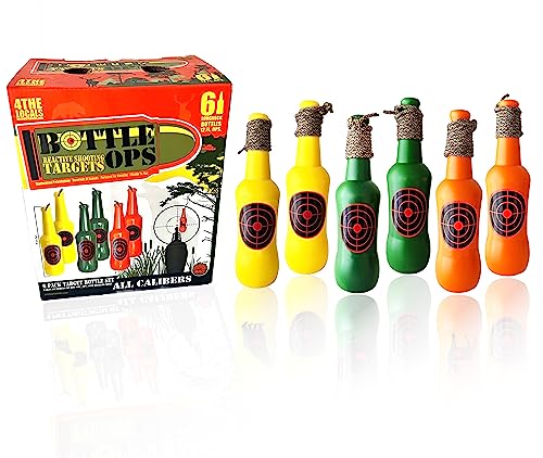 Bottle OPS Reactive Shooting Targets - Only Fillable Self Healing, Shatterproof, All Calibers, Indoor Outdoor Gun Range Shooting Target