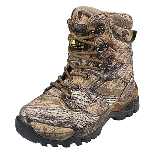 Northside Boy's CROSSITE 200 Mountaineering Boot, Tan Camo, 7 Big Kid