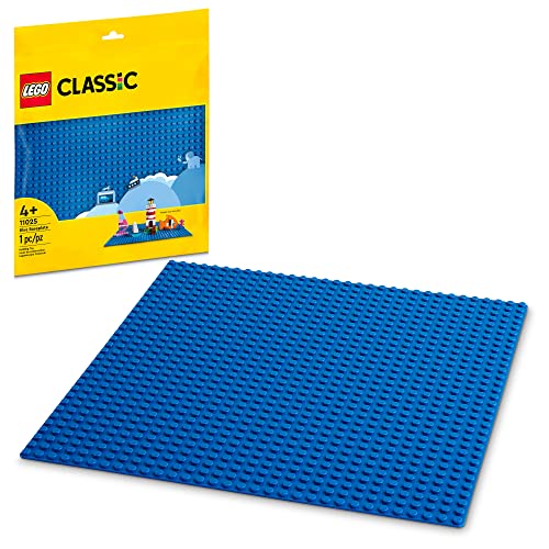 LEGO Classic Blue Baseplate 11025 Building Toy Set for Preschool Kids, Boys, and Girls Ages 4+ (1 Pieces)