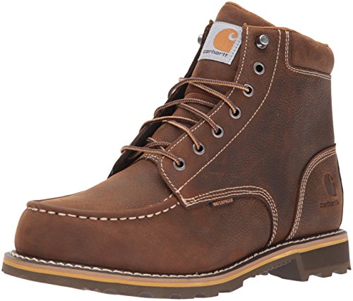 Carhartt Men's 6' Lug Bottom Moc Soft Toe CMW6197 Industrial Boot, Dark Bison Oil Tanned, 10 W US