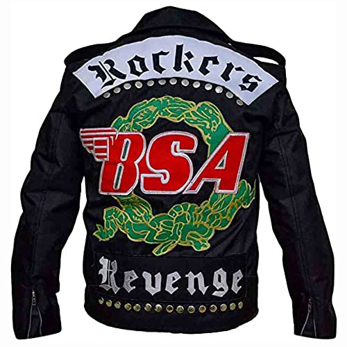 Zegior Cordura/Parachute Jacket - BSA Faith George Michael Rockers Revenge Jacket, XXS to 5XL (M, Black)