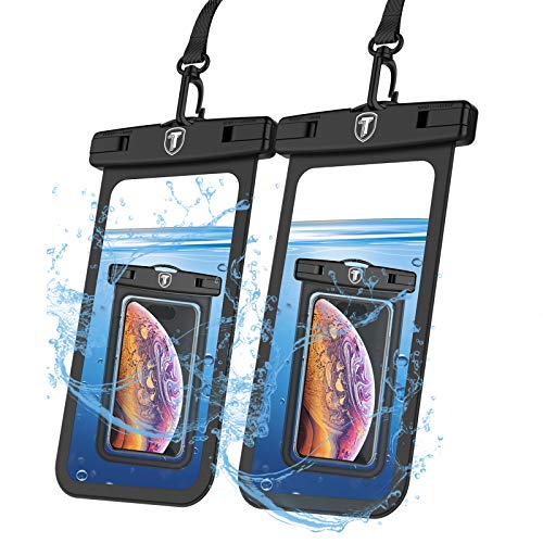 NJJEX Waterproof Phone Pouch [2 Pack] Cell Phone Dry Bag Case for Samsung Galaxy Note 20 Ultra S24 Ultra S23 S22 S21+ S20 S10 S9 A03S A13 A14 A15 A53 A02S A12 A32 iPhone 15 Pro Max 14 13 12 11 Xr 8 7