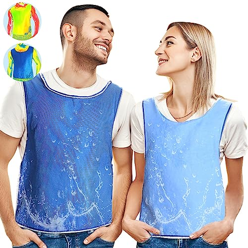 HJDHS Cooling Vest for Men Women - MS Motorcycling Body Cool Reflective Vest PVA Water Evaporative Ice Cold Vest for Riding Construction Site