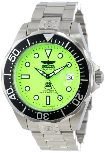 Invicta Men's 10641 Pro Diver Automatic Green Dial Stainless Steel Watch