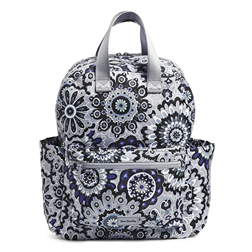 Vera Bradley Women's Recycled Lighten Up Reactive Campus Totepack Backpack, Tranquil Medallion, One Size