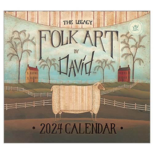 Legacy Publishing Group, Folk Art by David 2024 Wall Calendar