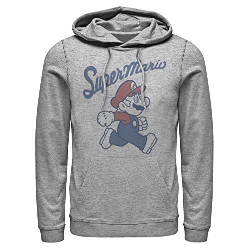 Nintendo Great Mens Pullover Hoodie Athletic Heather