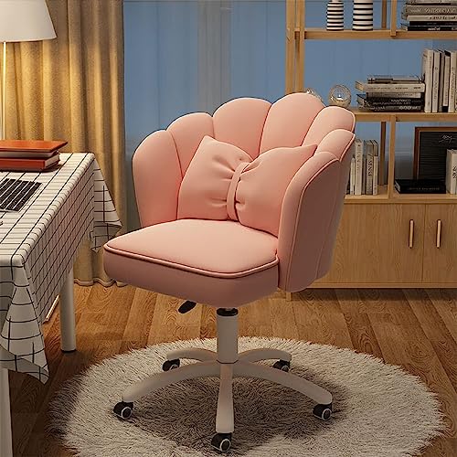 XUEGW Office Chair Cute Petal Desk Chair, Modern Fabric Home Butterfly Chairs Height Adjustable Chair Makeup Chairs Computer Chairs
