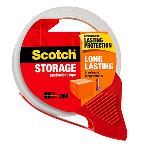 Scotch Long Lasting Storage Shipping Packaging Tape, 1.88' x 38.2 yd, 1 Roll with Dispenser (3650S-RD-ESF)