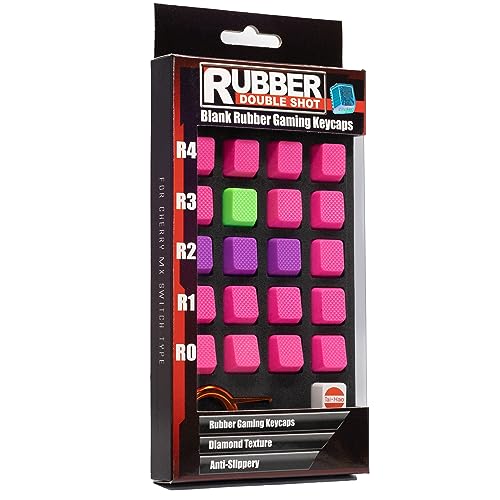 TAI-HAO Blank Rubber Gaming Keycaps : Blank No.9 Compatible with All MX Types Keyboards
