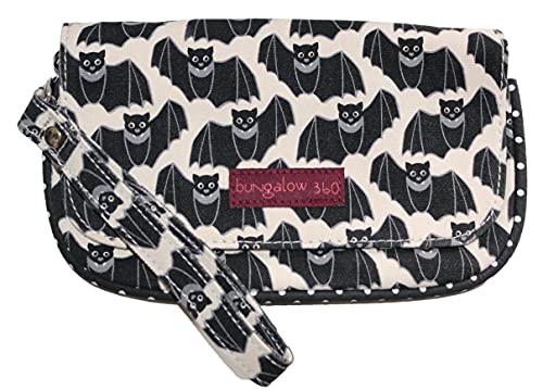 bungalow 360 Vegan Natural Canvas Wristlet (BAT)