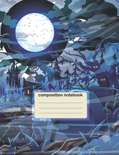 composition notebook: Adorable Bat Composition Notebook, Wide Ruled Lined Bats Composition Notebook For Girls, Kids Boys, Ruled Blank Pages Book ... Home or Work, (Halloween bat Themed Notebooks)