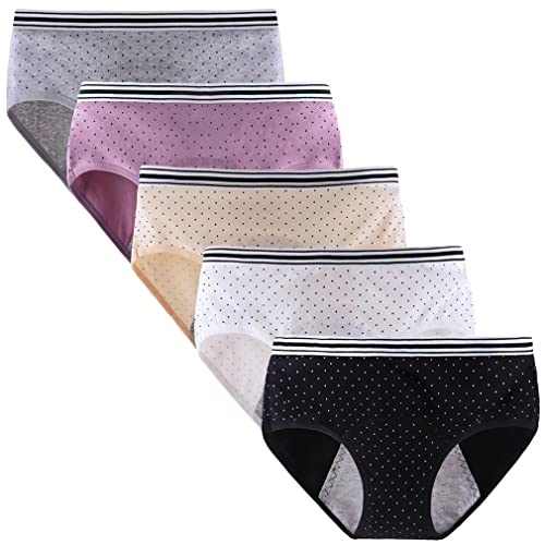Anktry Big Girl's Cotton Menstrual Period Panties Teens Breathable Leak-Proof Briefs Women Postpartum Underwear