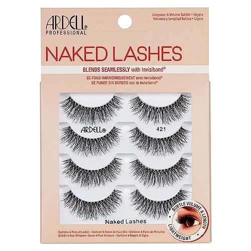 Ardell Strip Lashes Naked Lashes #421, 4 Pairs x 1-Pack