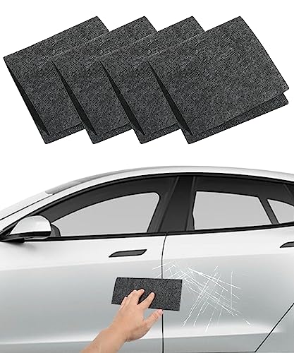 Zlirfy 4Pcs Nano Sparkle Cloth for Car Scratches,NanoSparkleCloth Scratch Remover Erase Car Scratches,Easily Repair Minor Scratches Paint Residues and Water Spots,Magic Car Scratch Repair Cloth