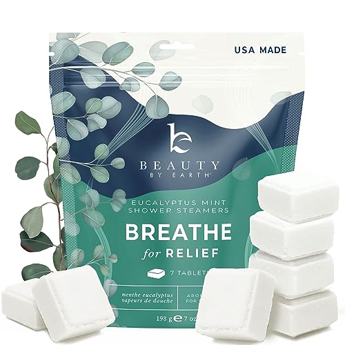 Shower Steamers Aromatherapy - USA Made Eucalyptus Shower Christmas Gifts for Women & Men, Relaxation & Birthday Gifts for Women, Self Care Gift Set Stocking Stuffers, Shower Bombs Spa Gifts